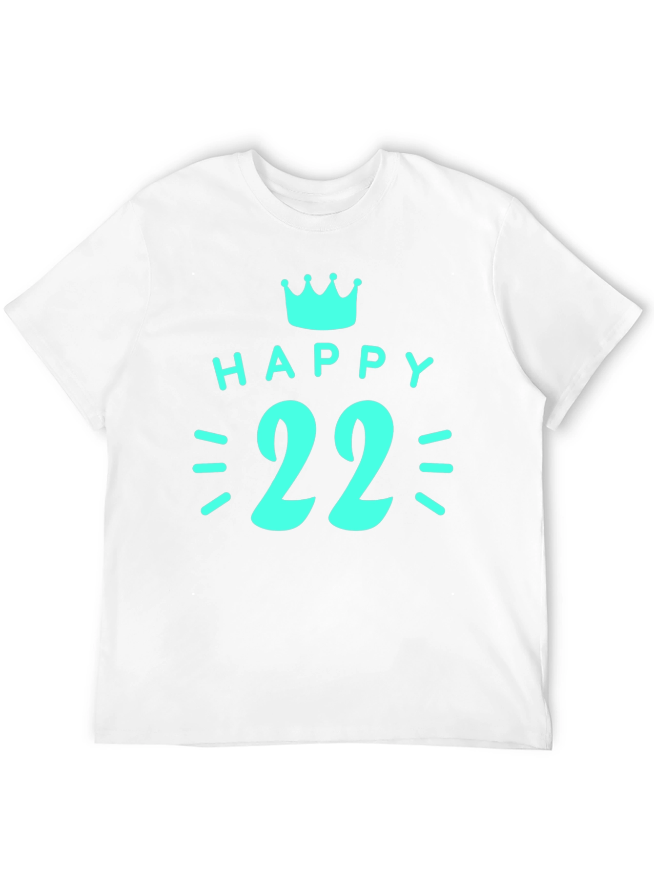 Happy 22nd Birthday Graphic T-Shirt - Black