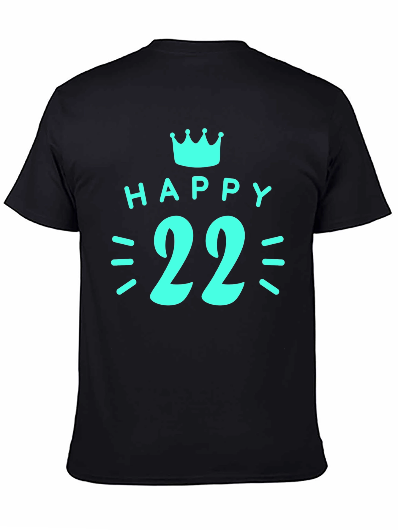 Happy 22nd Birthday Graphic T-Shirt - Black