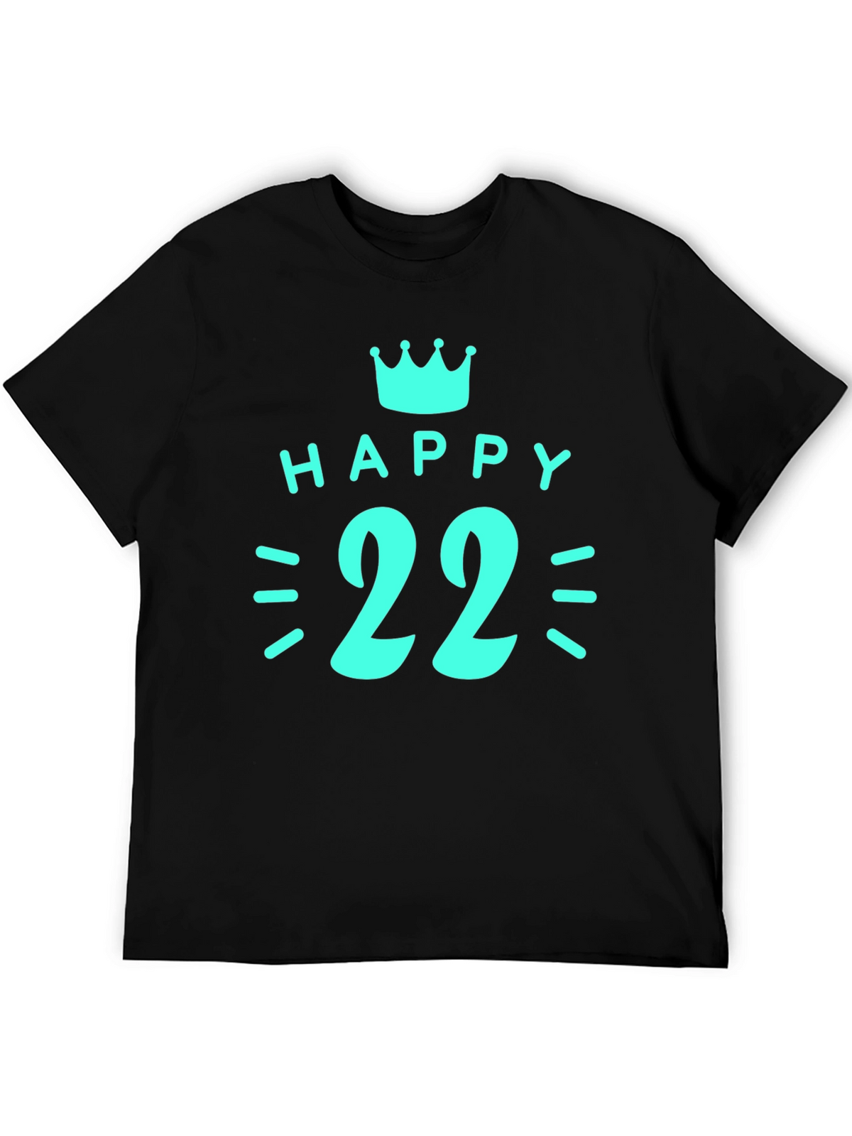 Happy 22nd Birthday Graphic T-Shirt - Black