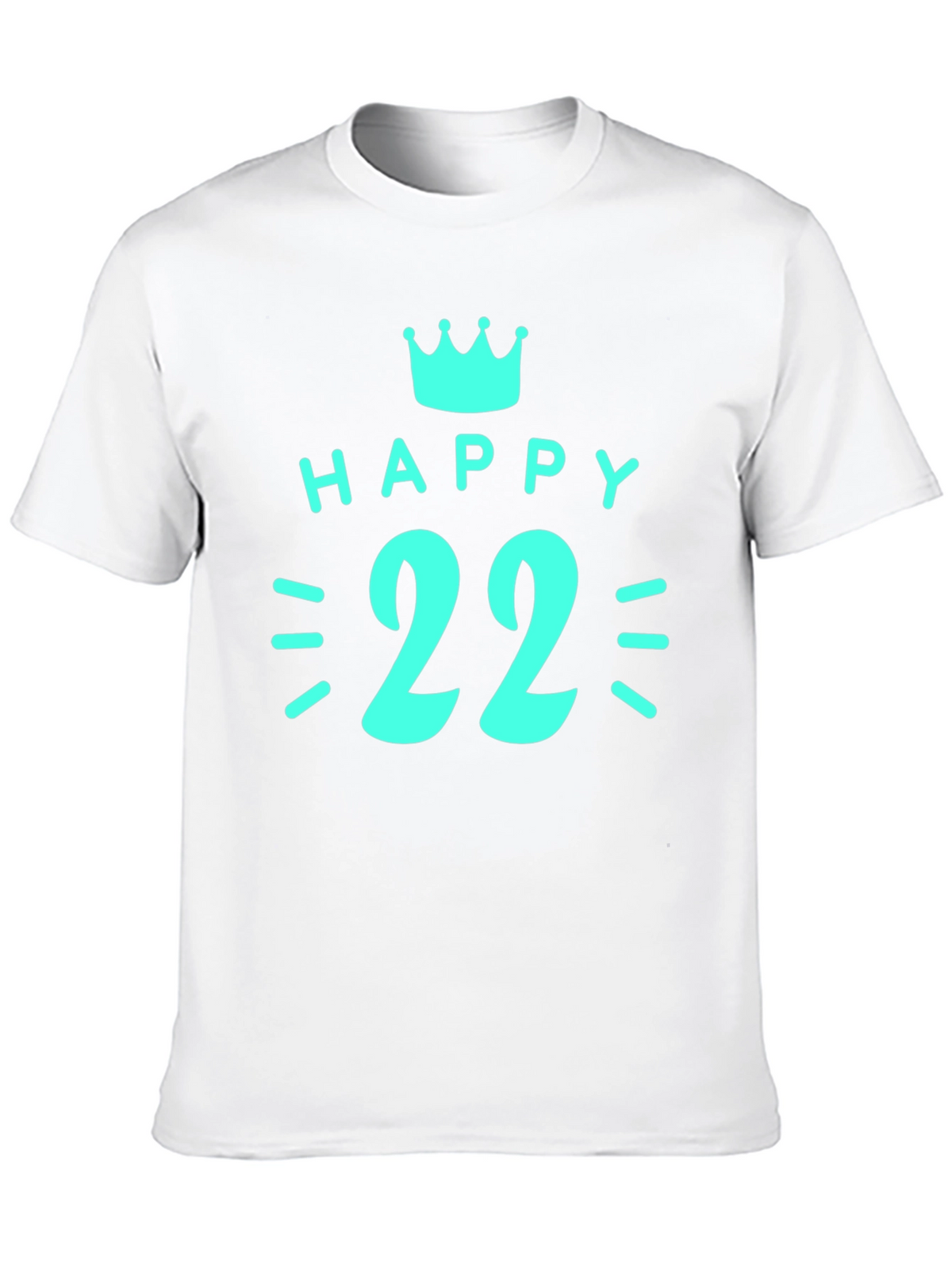 Happy 22nd Birthday Graphic T-Shirt - Black