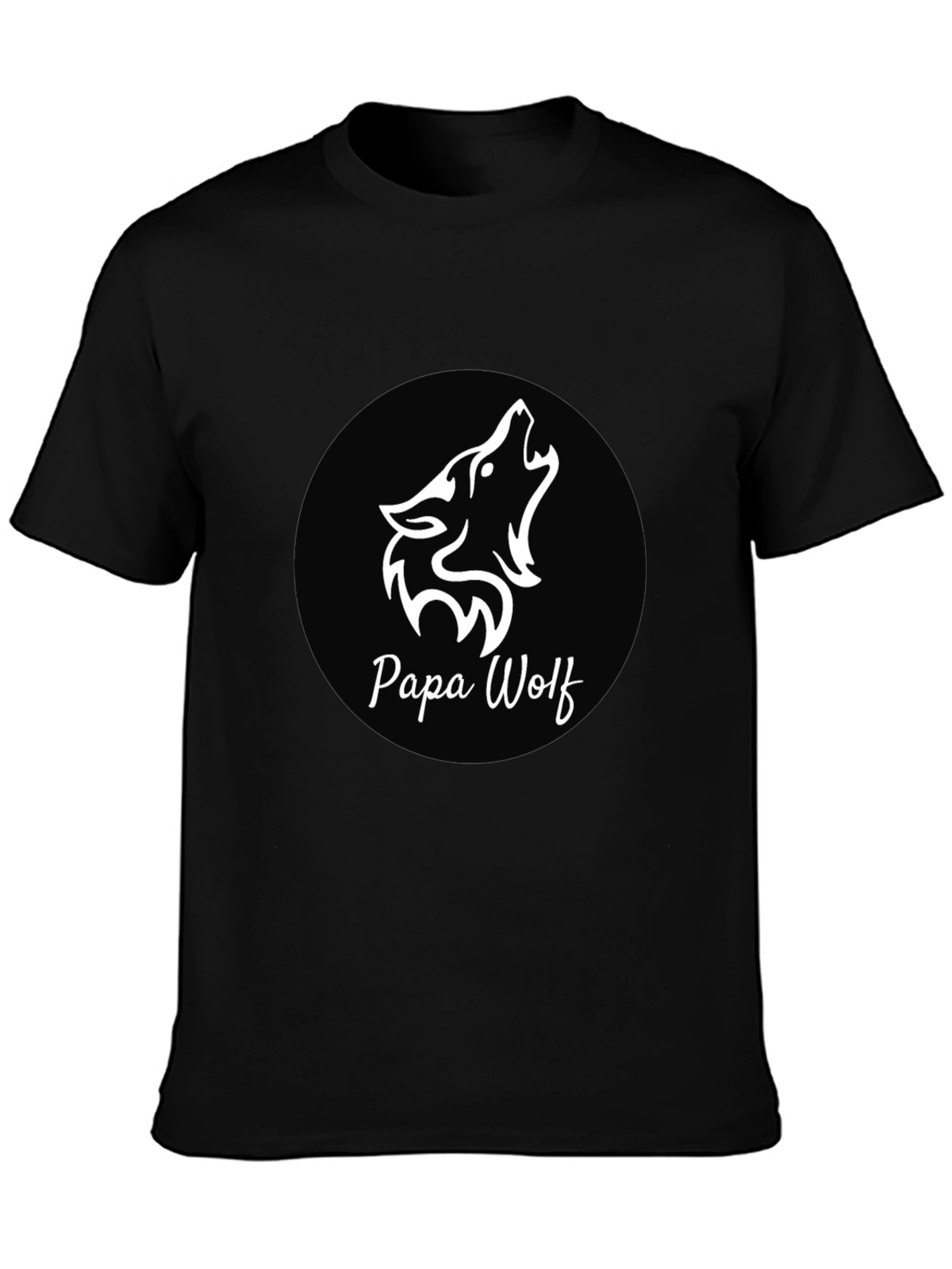 Papa Wolf Black T-Shirt - Graphic Design