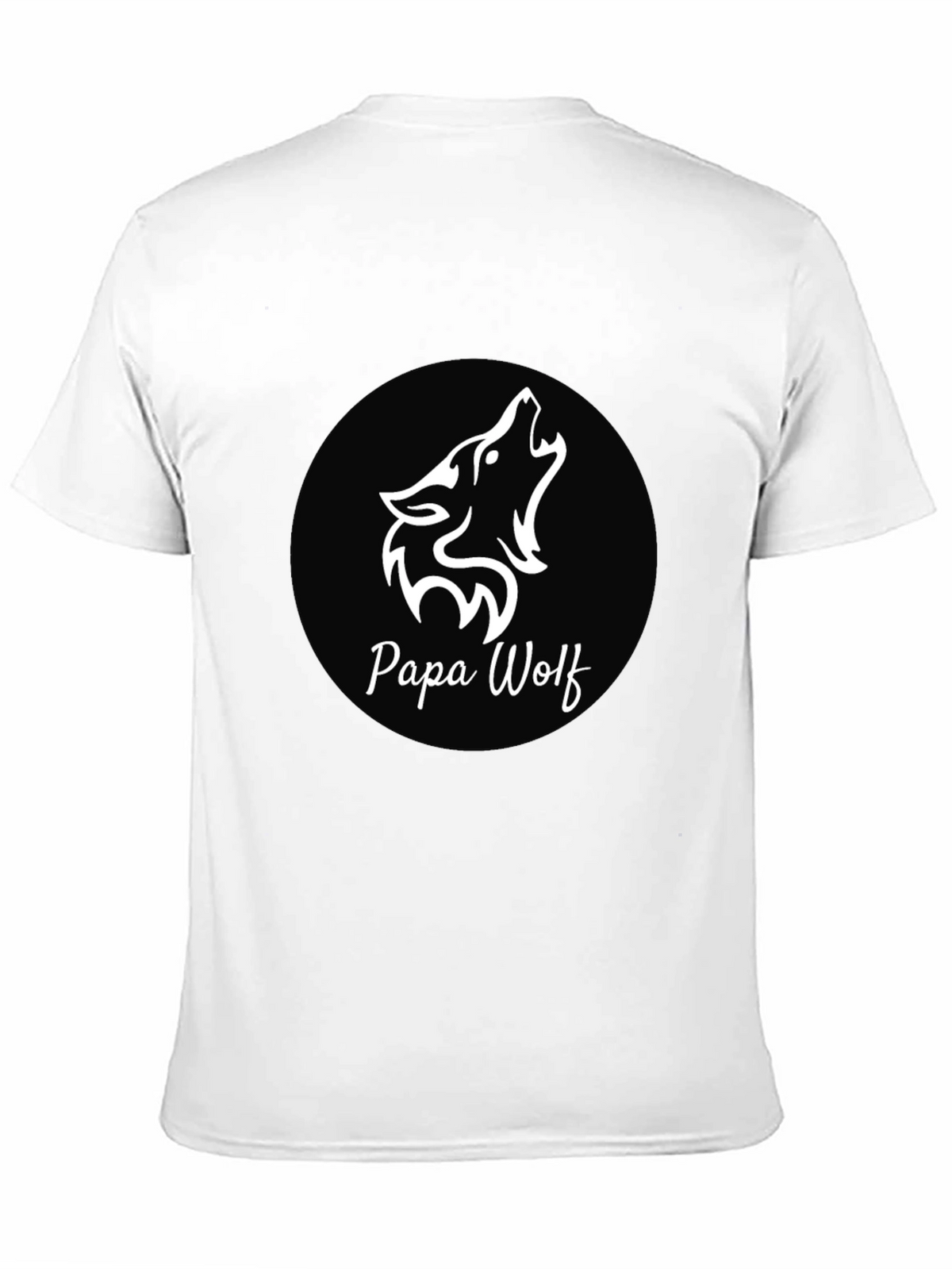 Papa Wolf Black T-Shirt - Graphic Design