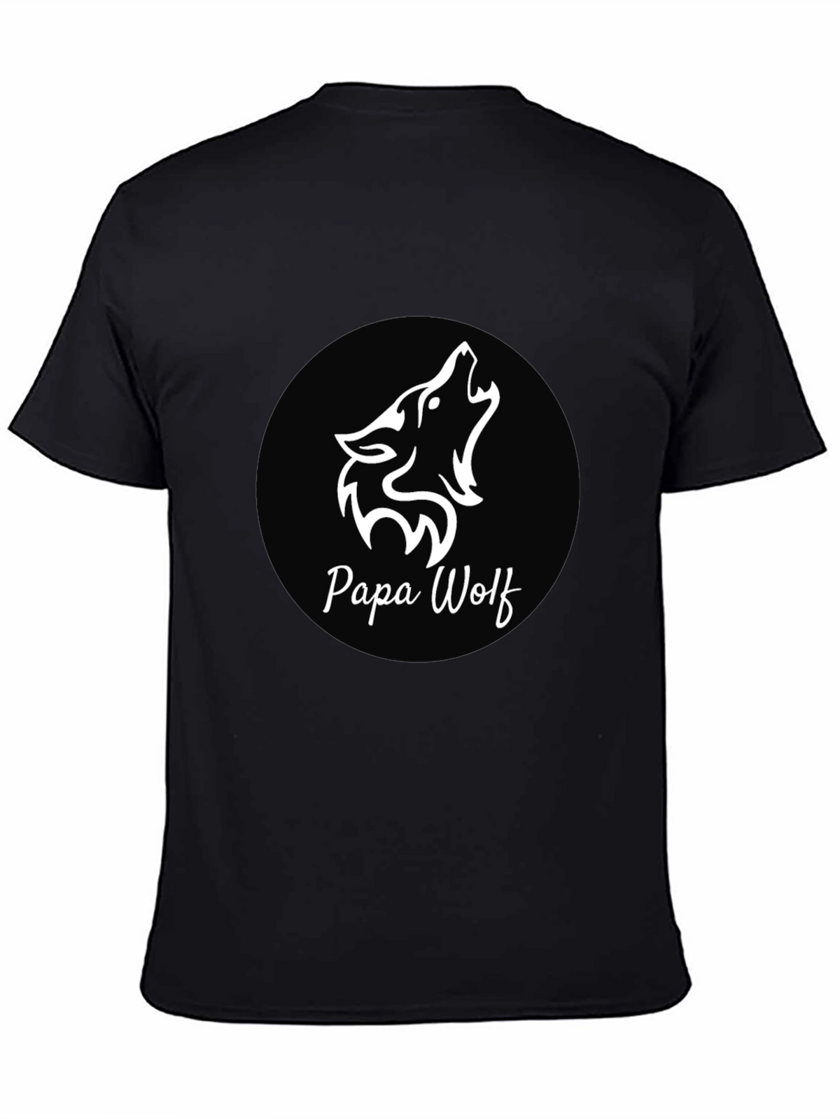 Papa Wolf Black T-Shirt - Graphic Design