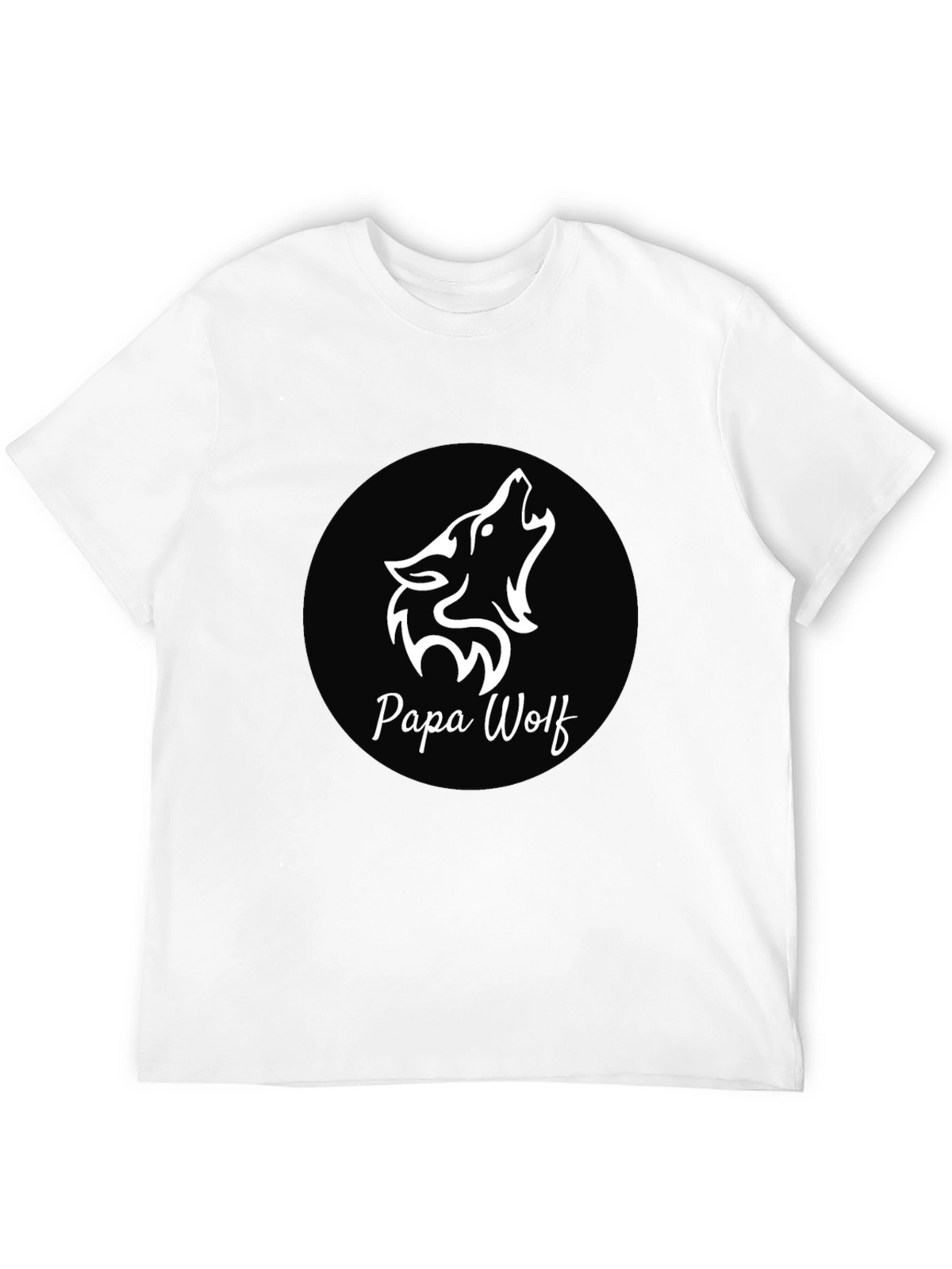 Papa Wolf Black T-Shirt - Graphic Design