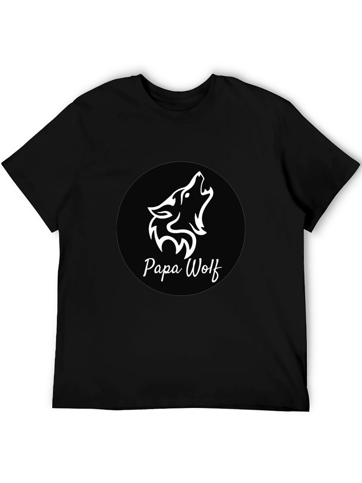 Papa Wolf Black T-Shirt - Graphic Design