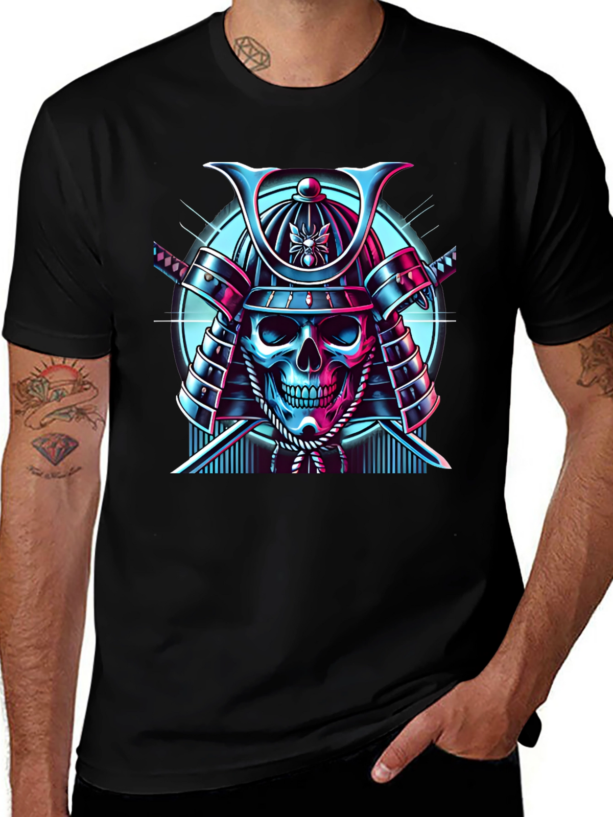 Samurai Skull Graphic Tee