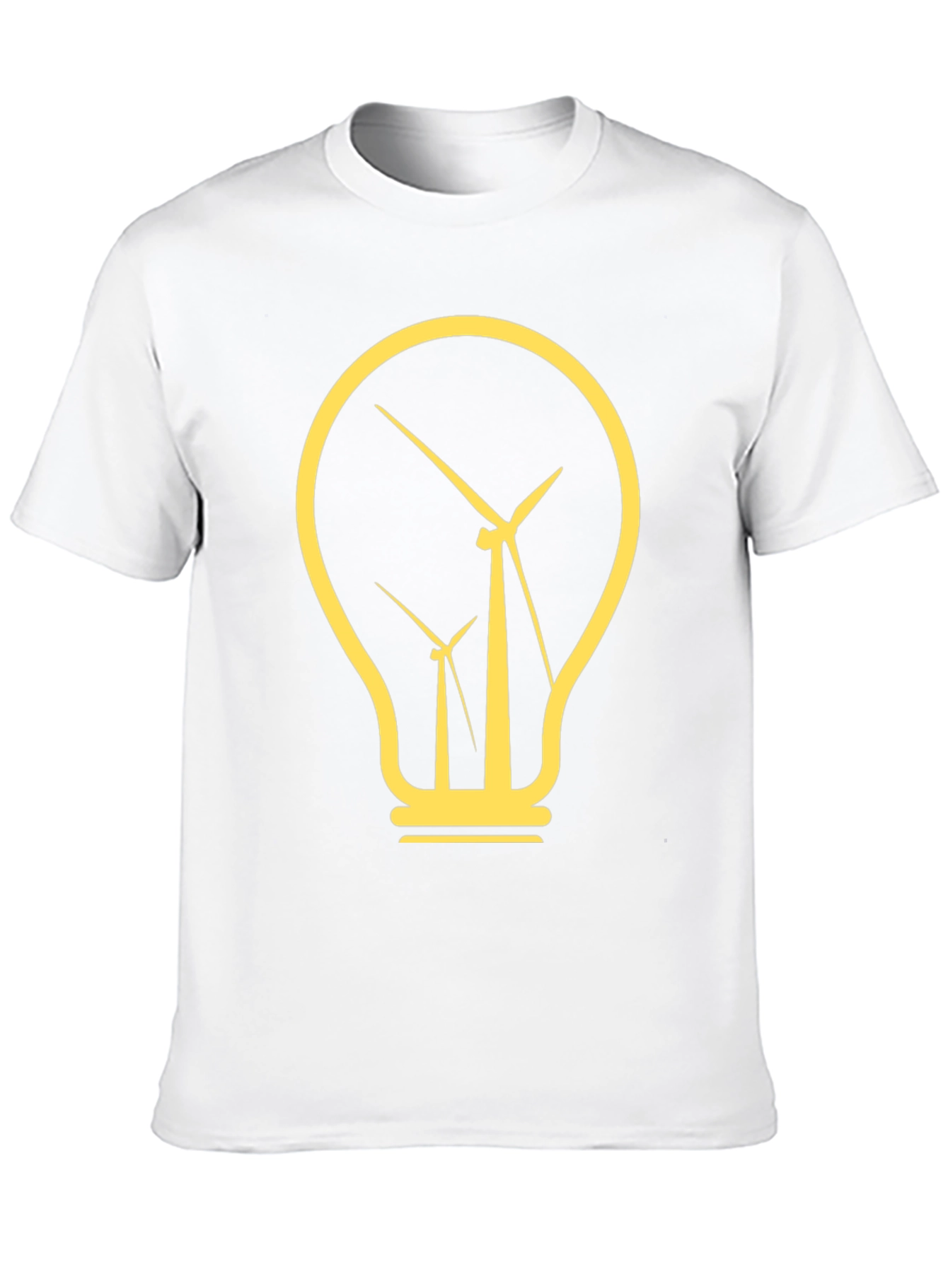 Renewable Energy Tee: Wind Turbine Lightbulb Design