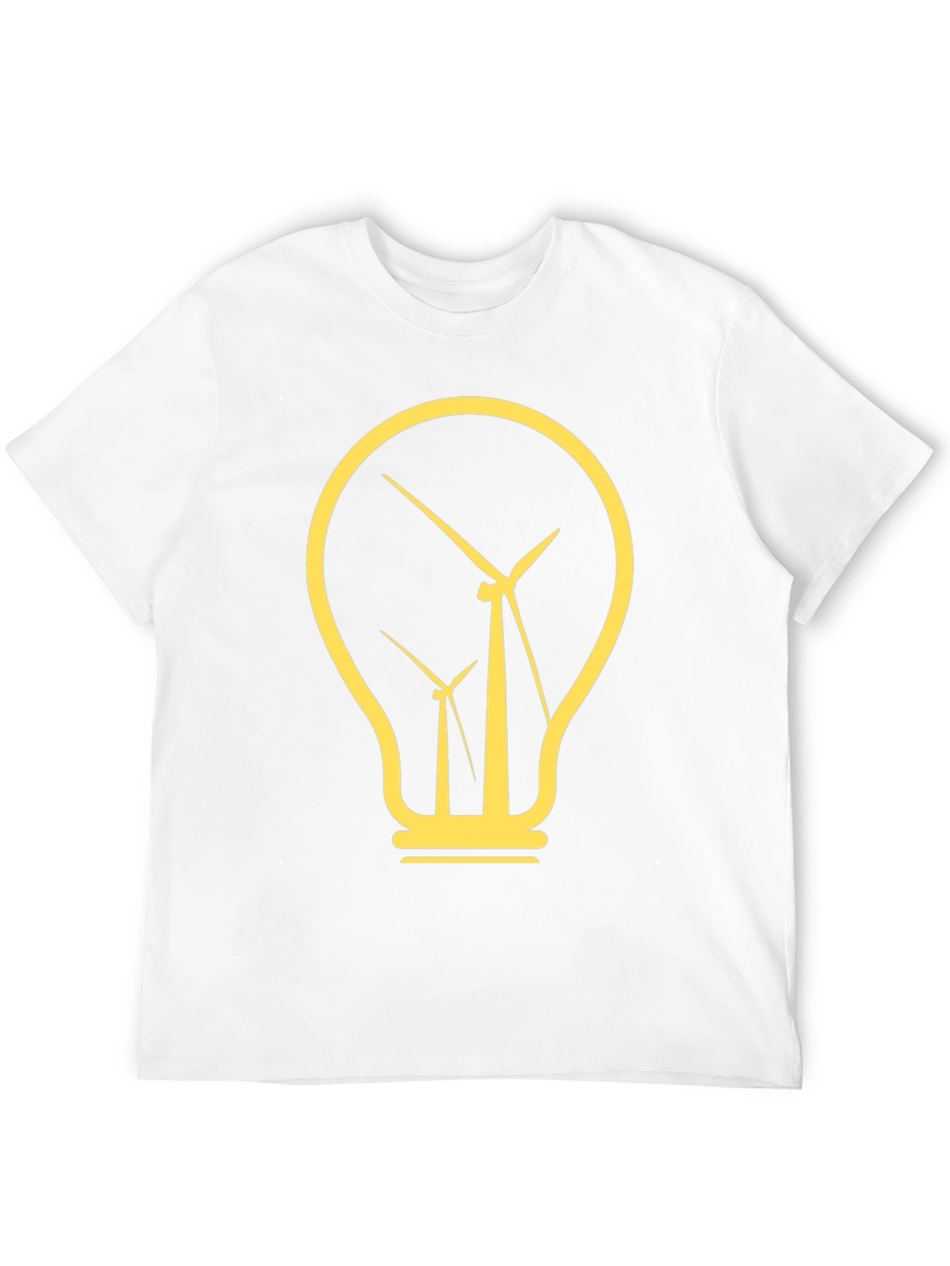 Renewable Energy Tee: Wind Turbine Lightbulb Design