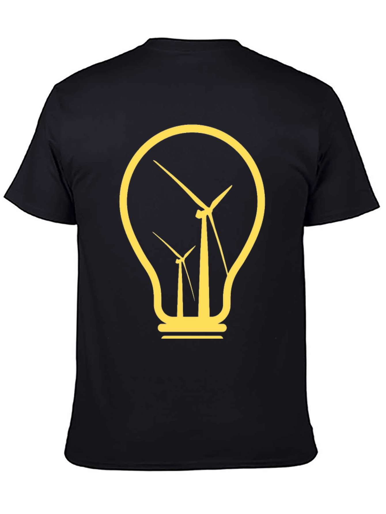 Renewable Energy Tee: Wind Turbine Lightbulb Design