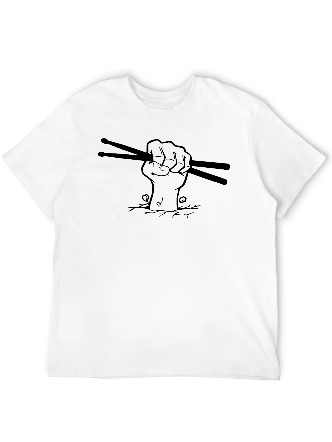 Drummers Fist Graphic Tee - Black Cotton