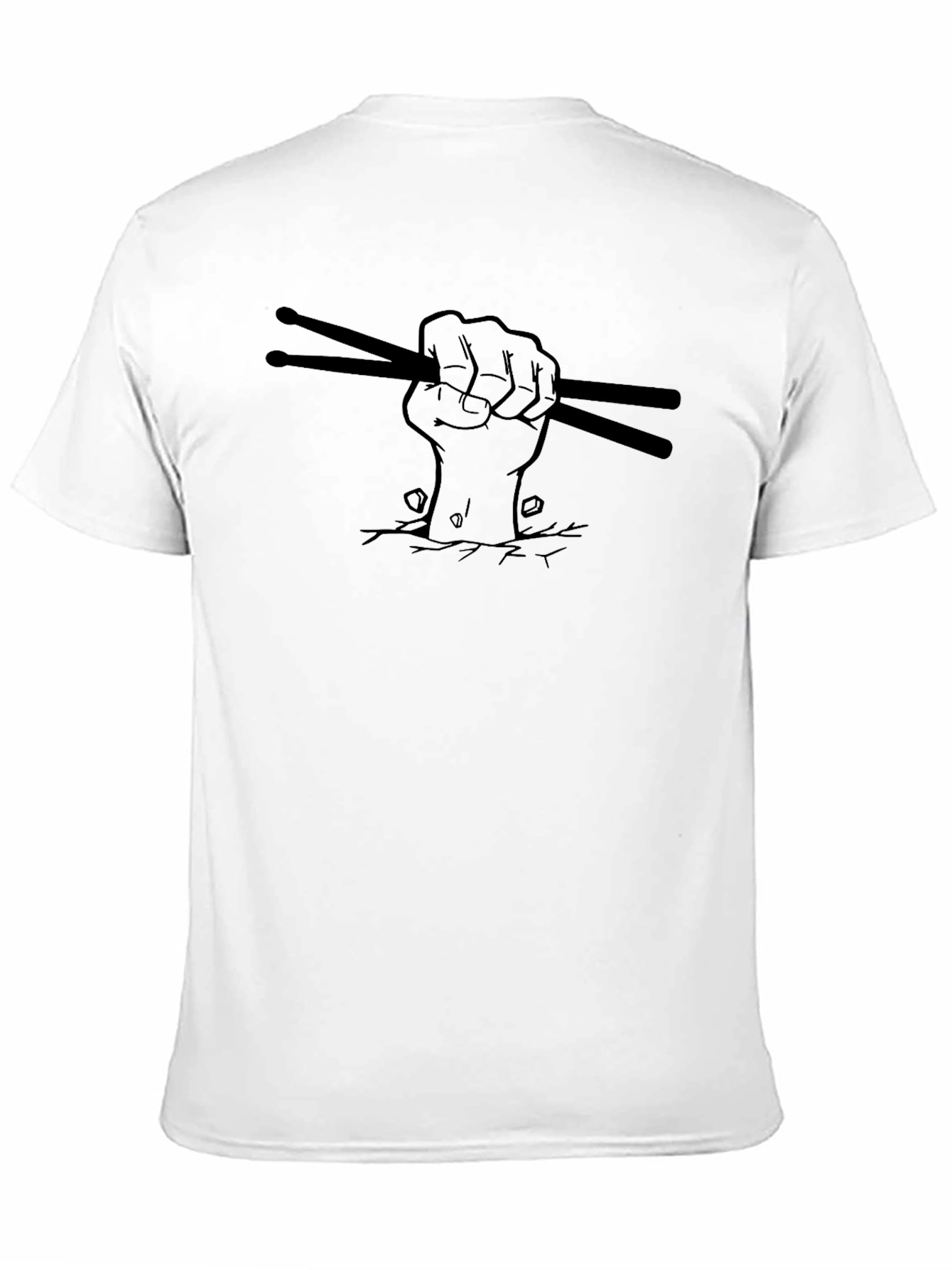 Drummers Fist Graphic Tee - Black Cotton