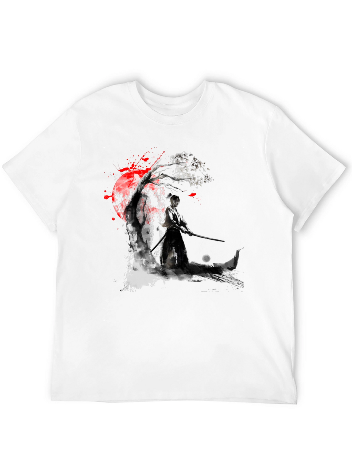 Samurai Warrior Black Graphic T-Shirt