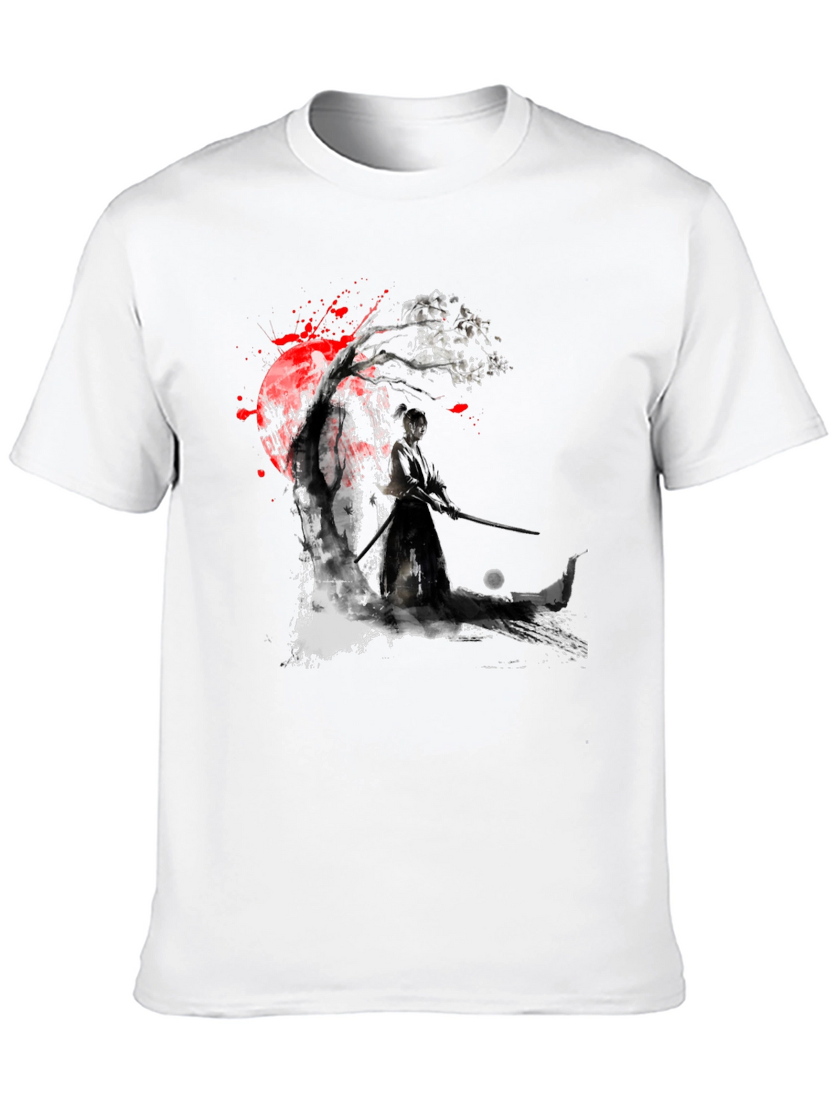Samurai Warrior Black Graphic T-Shirt