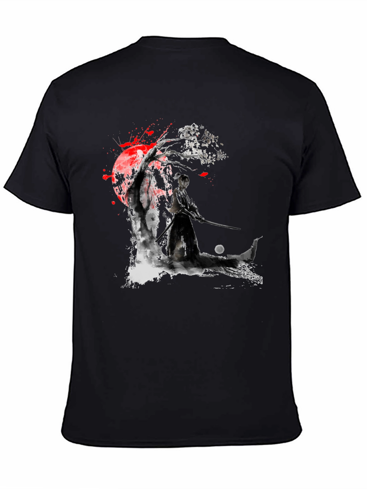 Samurai Warrior Black Graphic T-Shirt