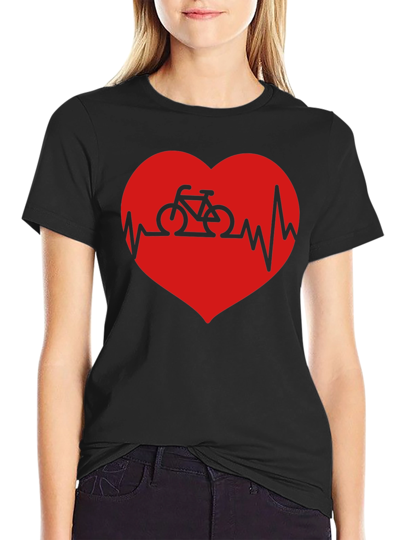 Cycling Heartbeat T-Shirt - Ride On!