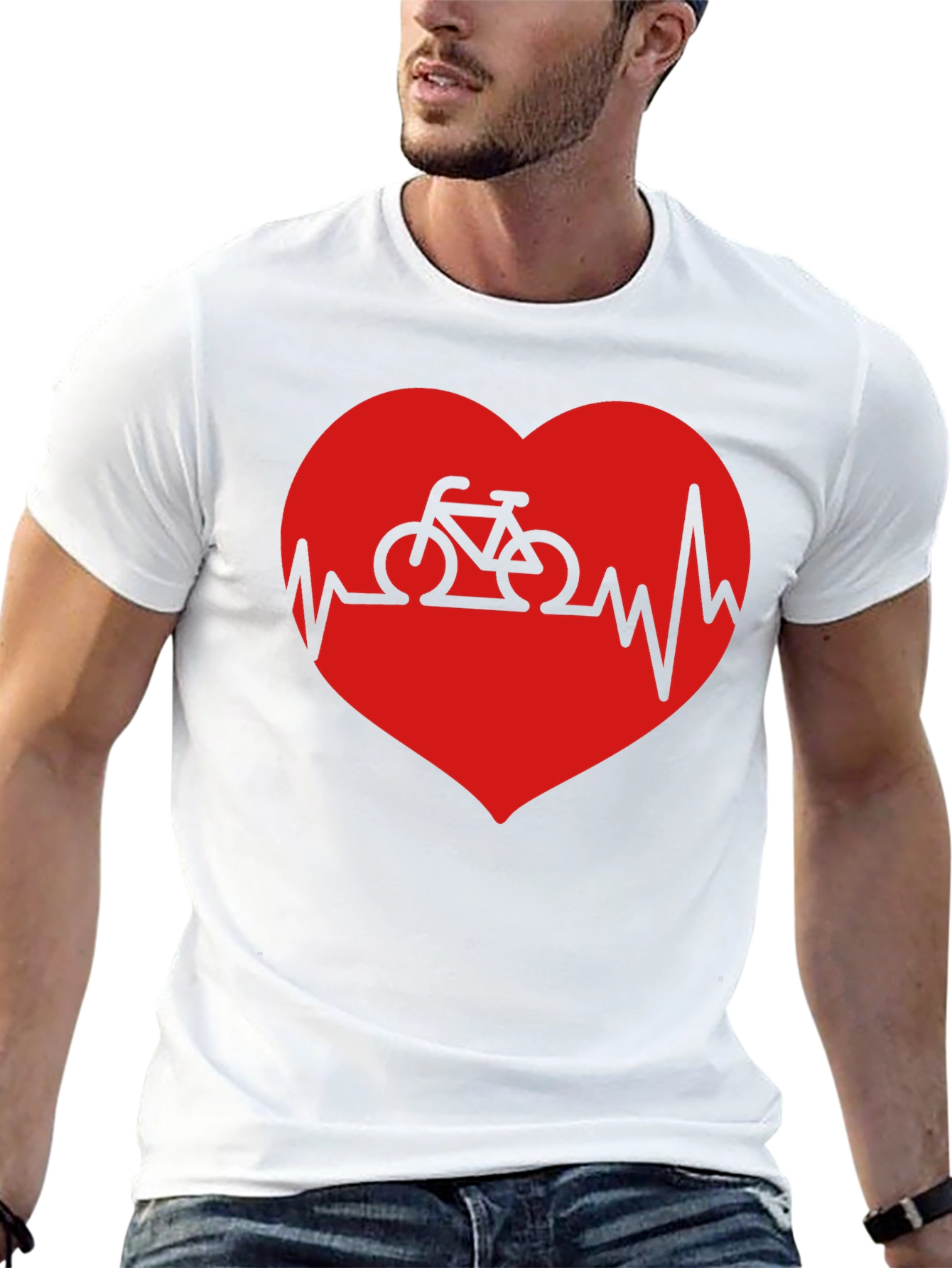 Cycling Heartbeat T-Shirt - Ride On!