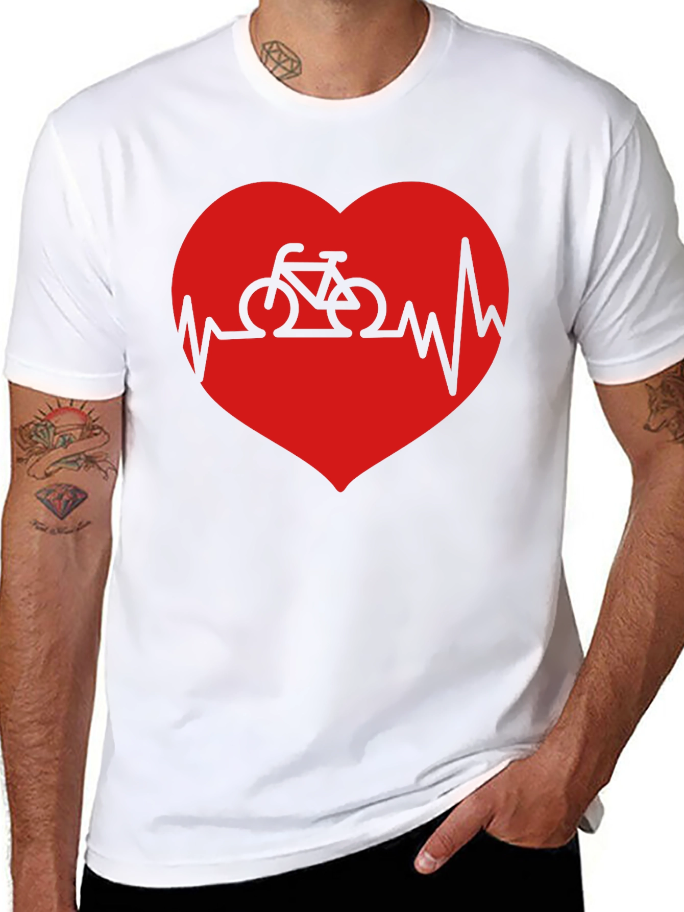 Cycling Heartbeat T-Shirt - Ride On!