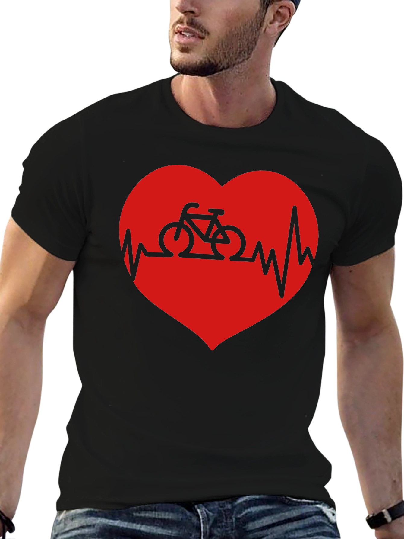 Cycling Heartbeat T-Shirt - Ride On!