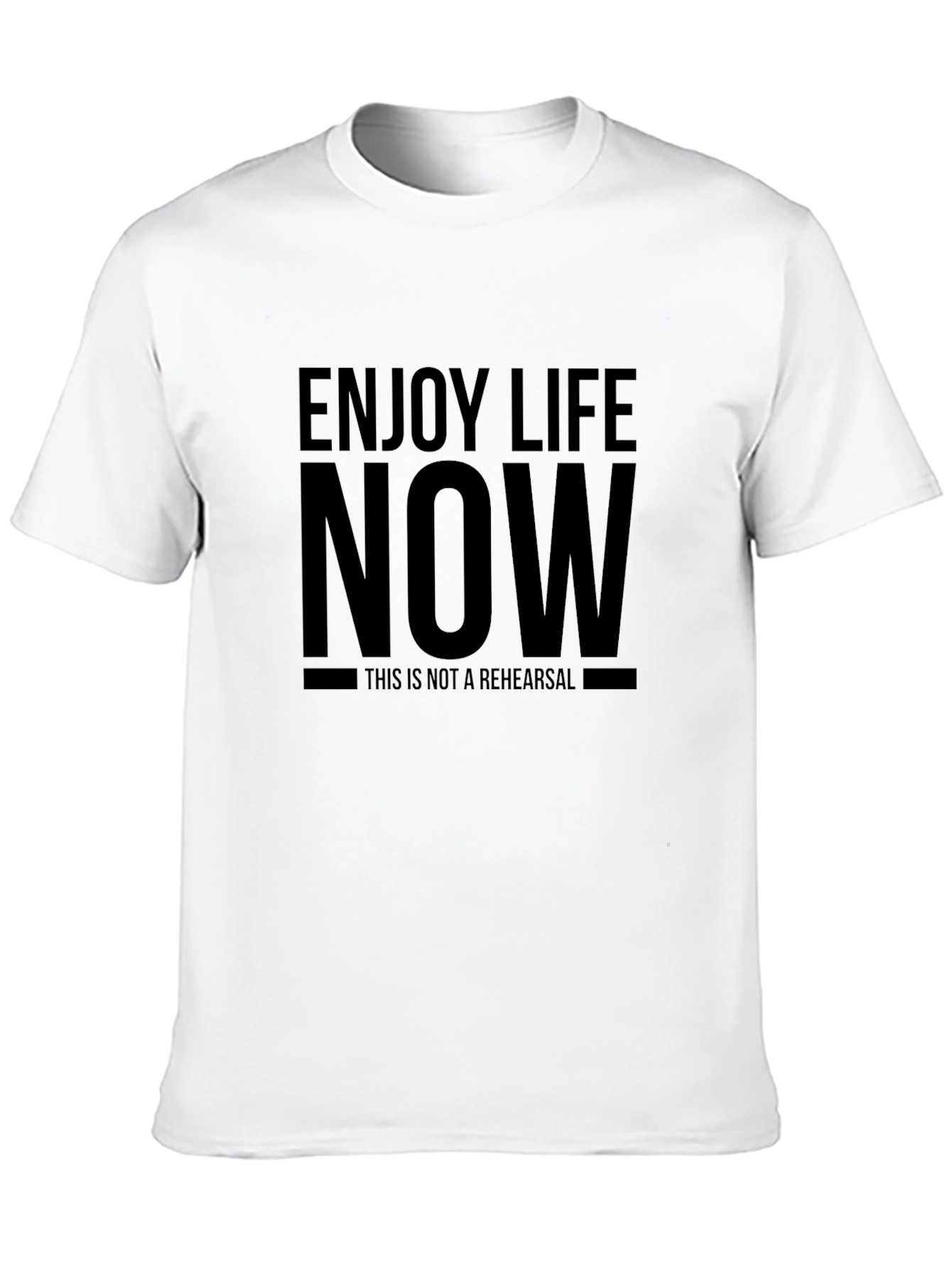 Enjoy Life Now T-Shirt - Motivational Black Tee