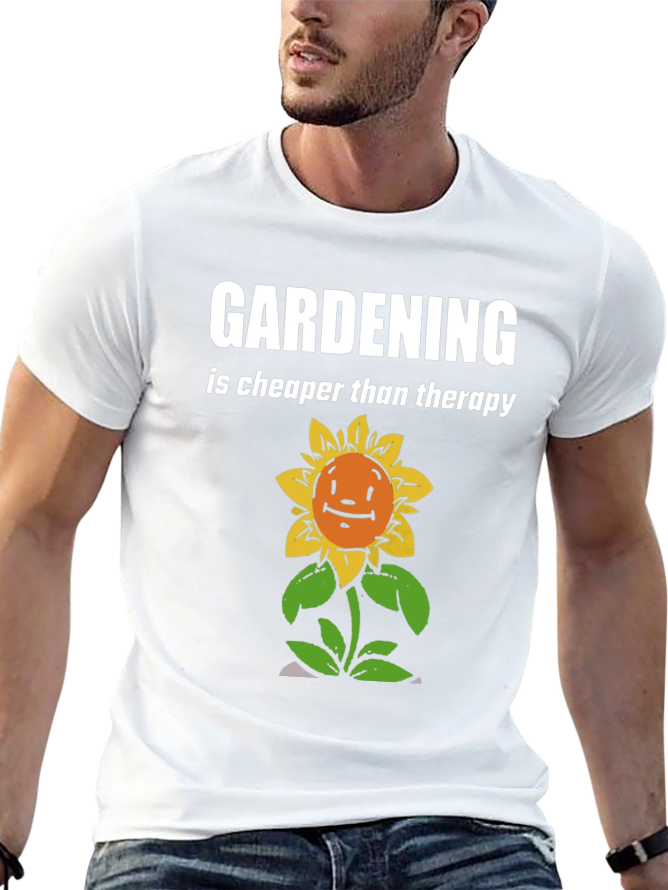 Gardening Therapy T-Shirt - Sunflower Humor