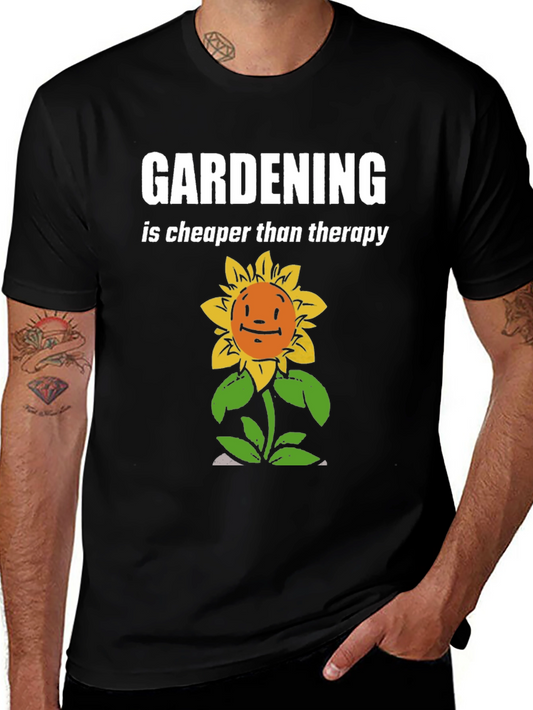 Gardening Therapy T-Shirt - Sunflower Humor