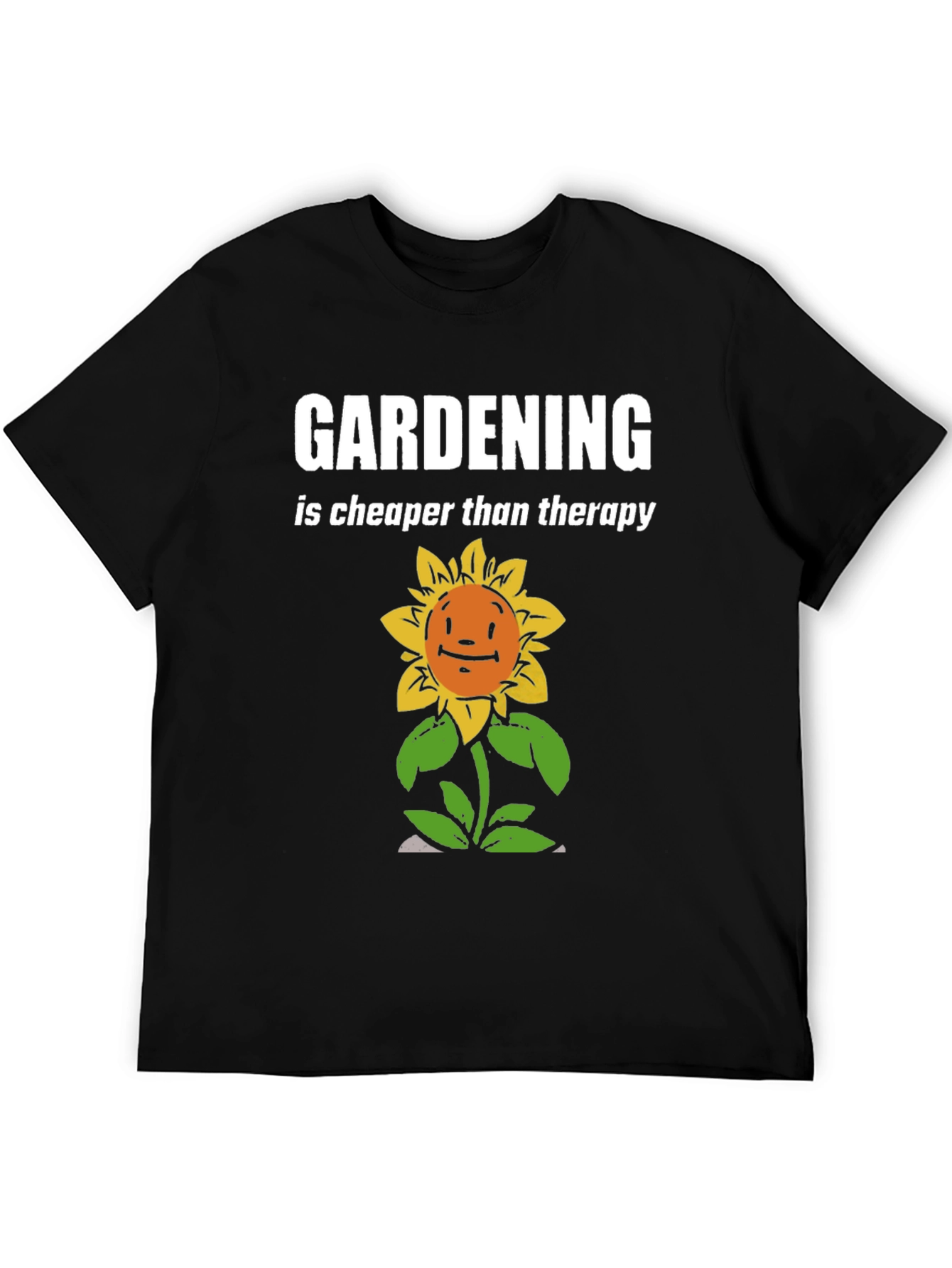 Gardening Therapy T-Shirt - Sunflower Humor
