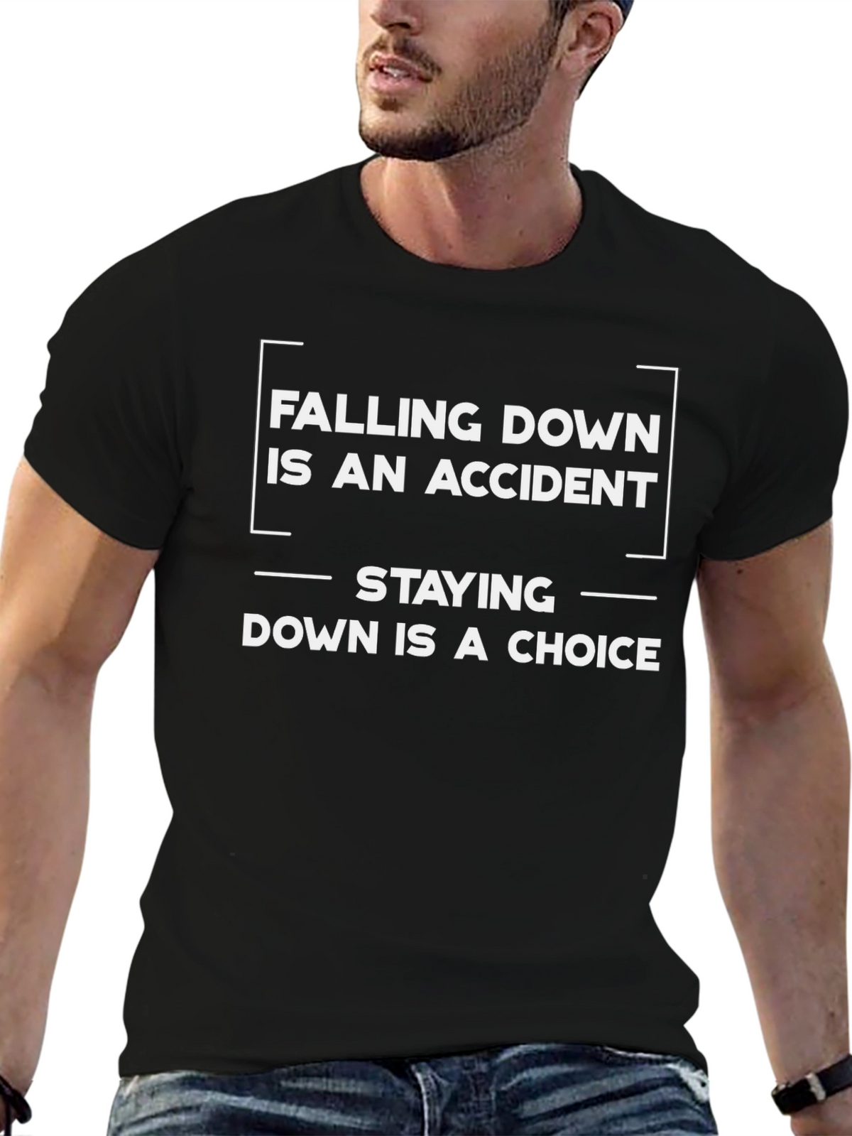 Falling Down Is An Accident Graphic Tee