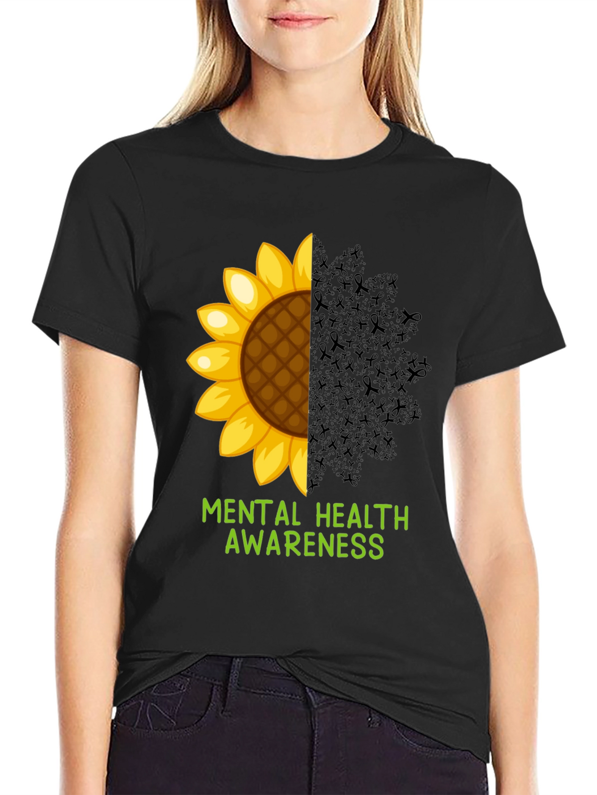 Mental Health Awareness Sunflower T-Shirt