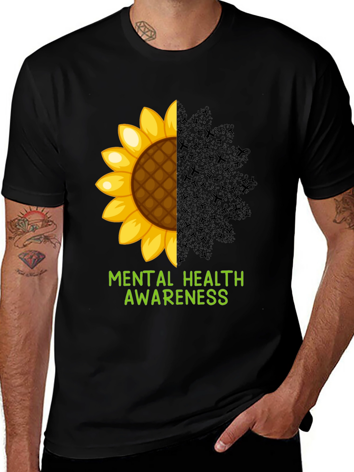 Mental Health Awareness Sunflower T-Shirt