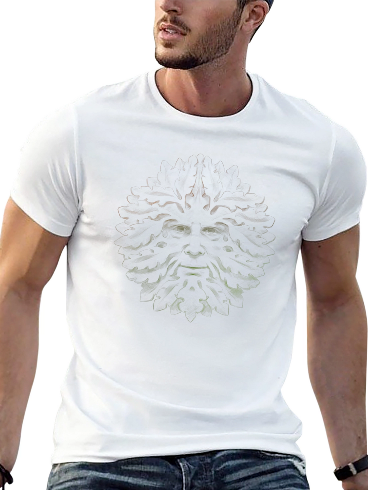 Green Man Graphic T-Shirt - Unique Design
