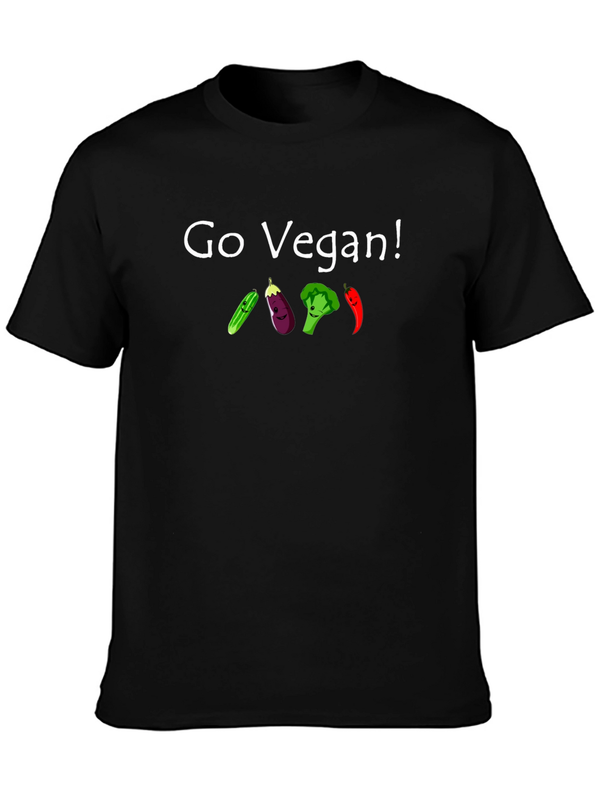 Go Vegan! Graphic T-Shirt - Black