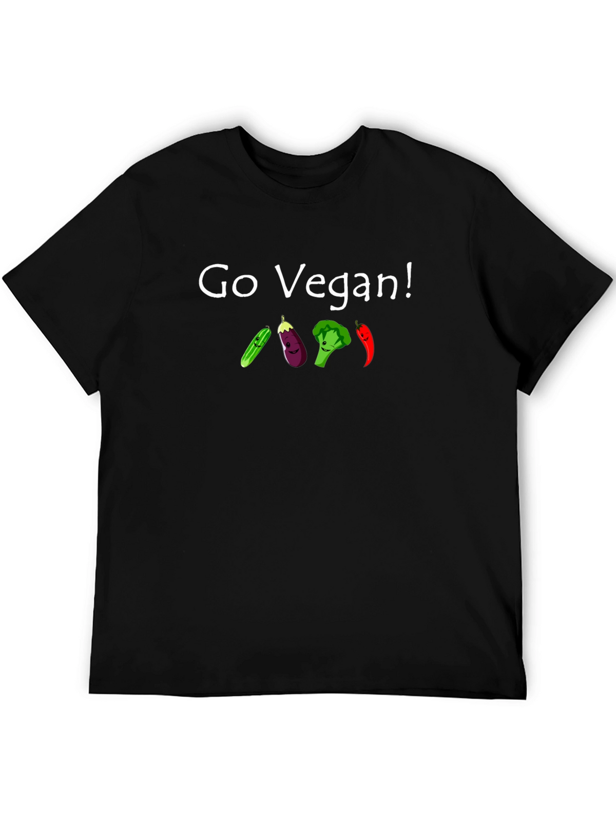Go Vegan! Graphic T-Shirt - Black