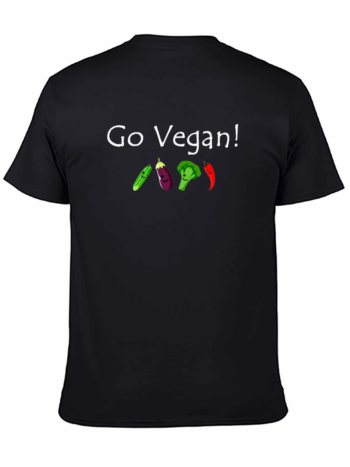 Go Vegan! Graphic T-Shirt - Black