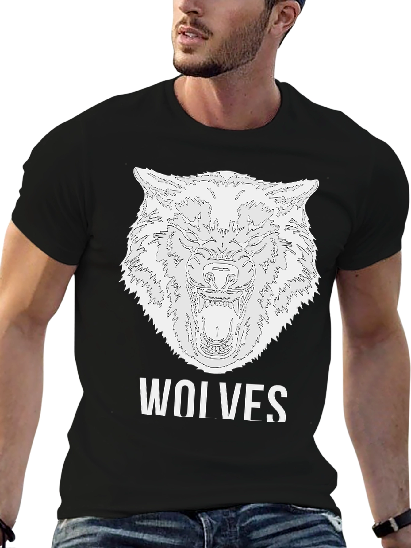 Wolves Graphic T-Shirt - Bold Animal Print Tee