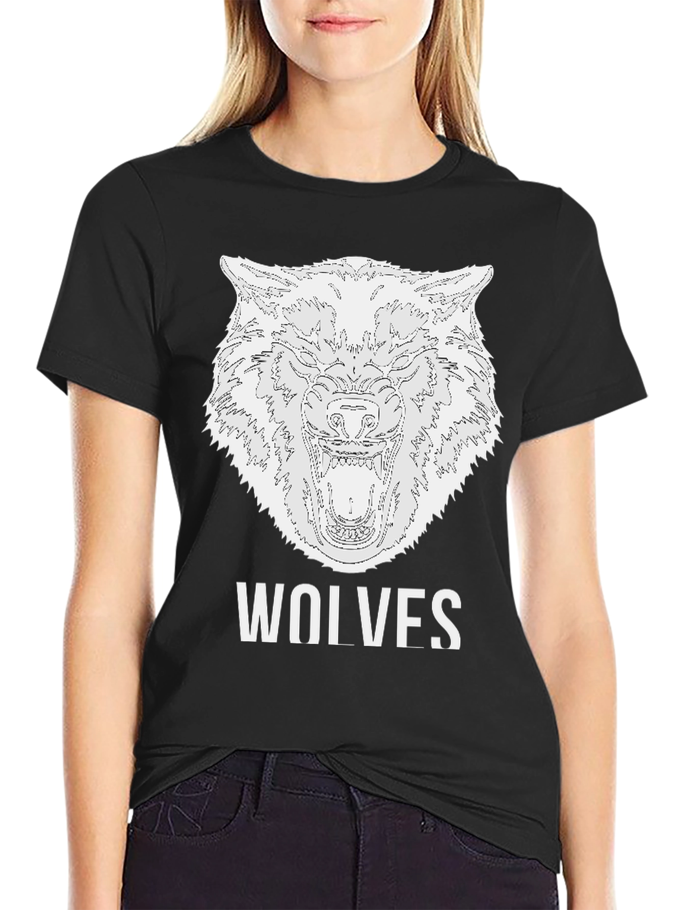 Wolves Graphic T-Shirt - Bold Animal Print Tee