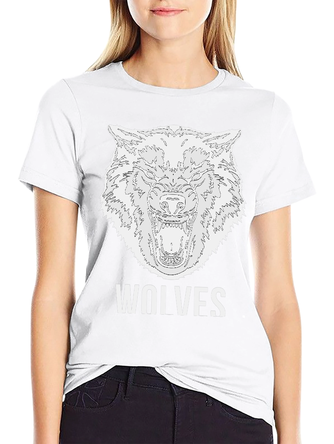 Wolves Graphic T-Shirt - Bold Animal Print Tee