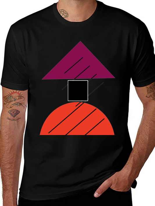 Abstract Geometric Graphic T-Shirt