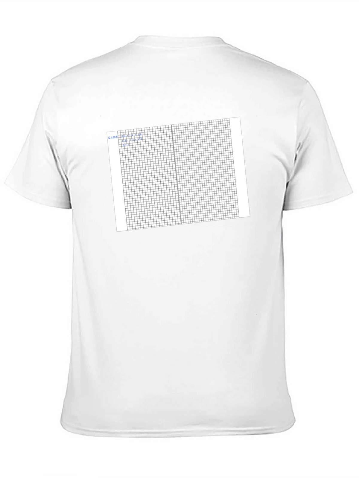 Grid Design Black Cotton T-Shirt