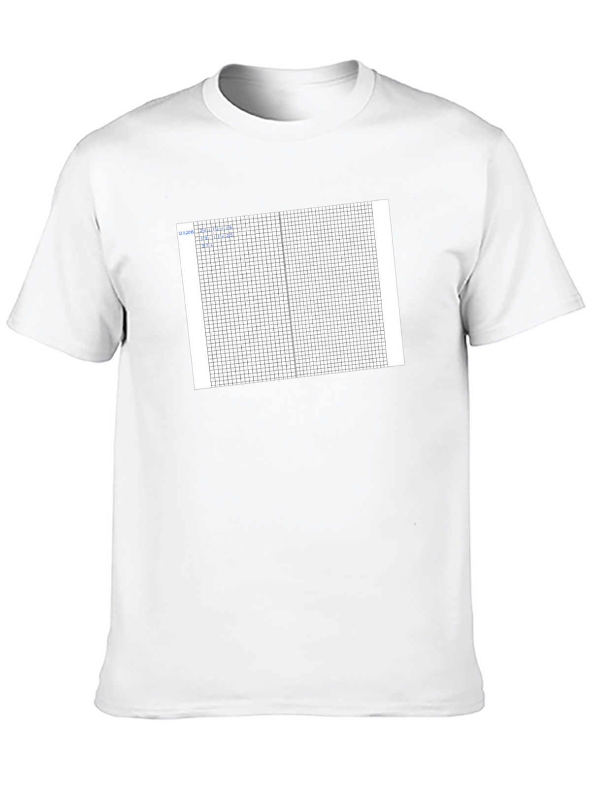 Grid Design Black Cotton T-Shirt
