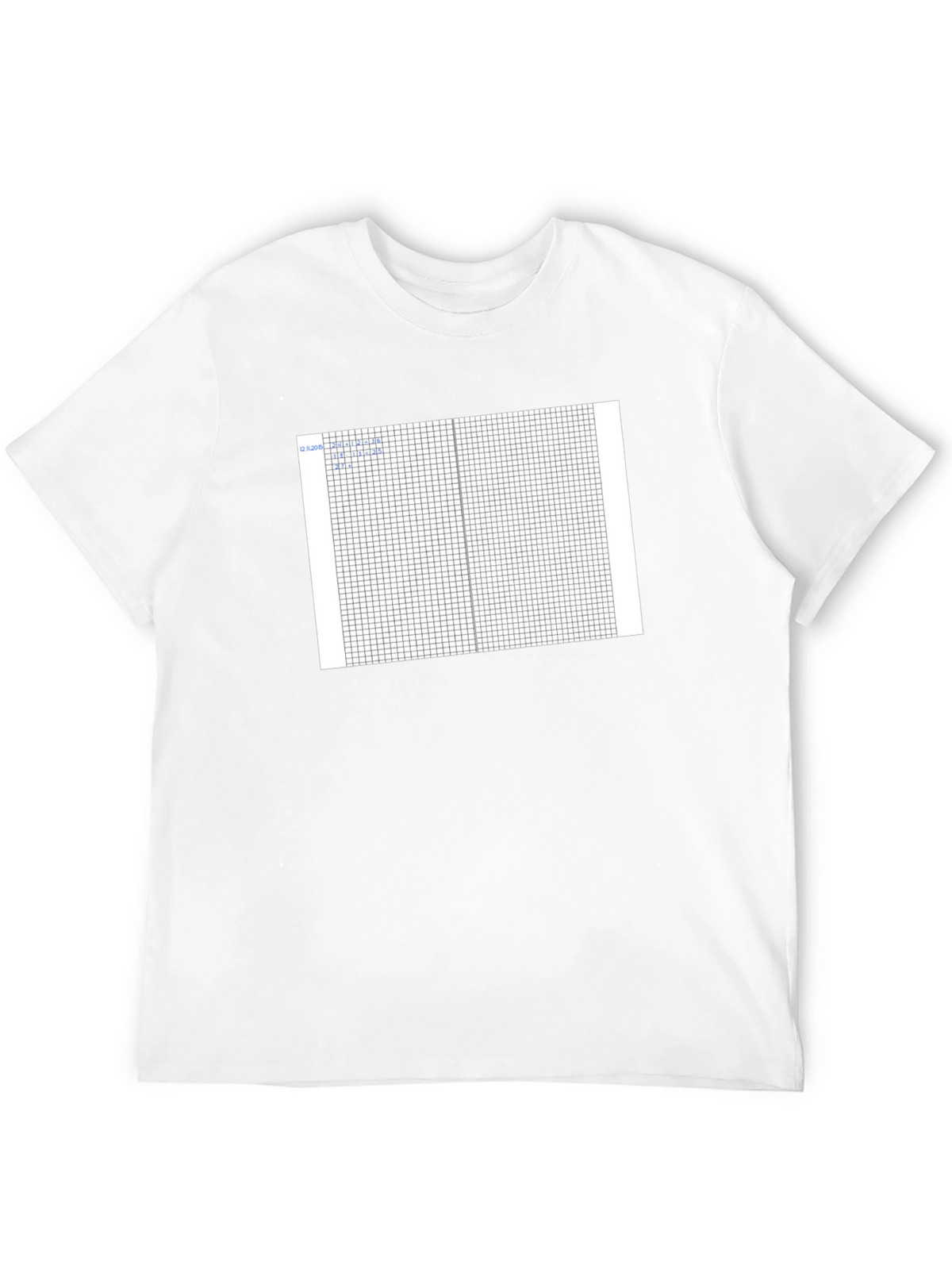 Grid Design Black Cotton T-Shirt