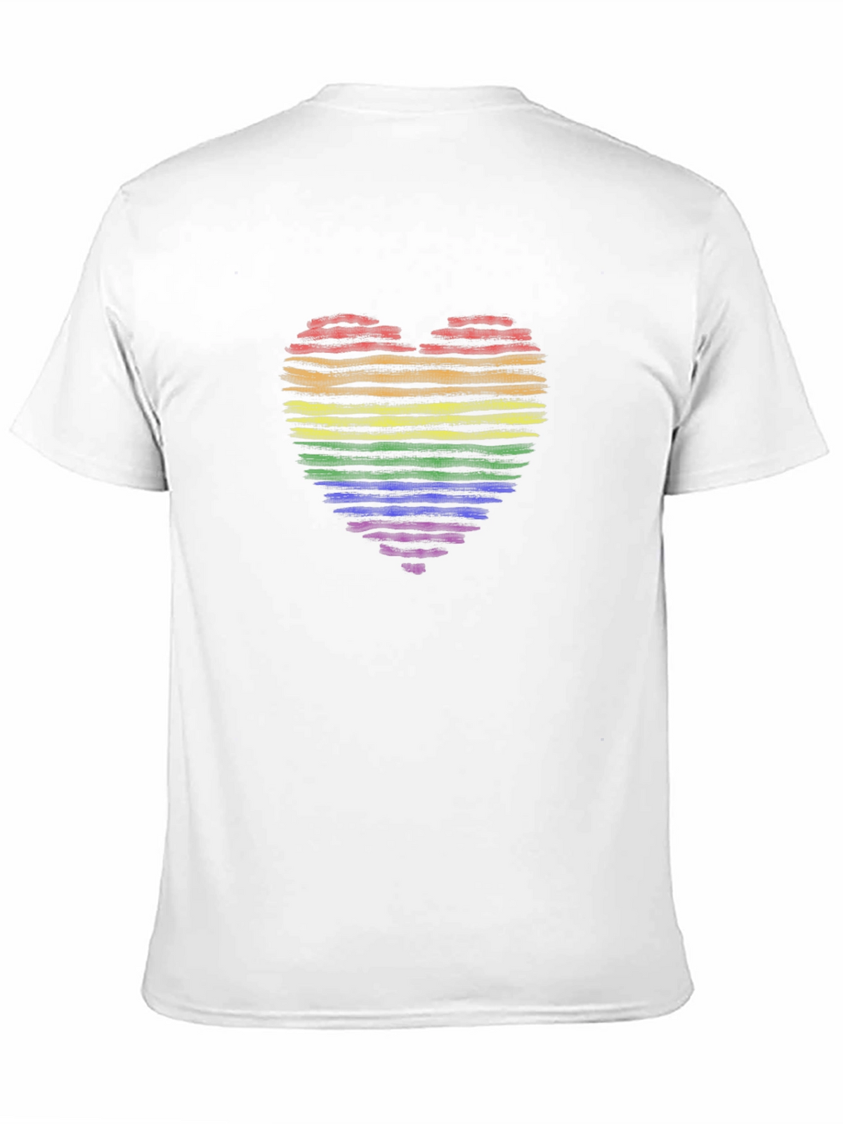 LGBT Pride Rainbow Heart T-Shirt - Black