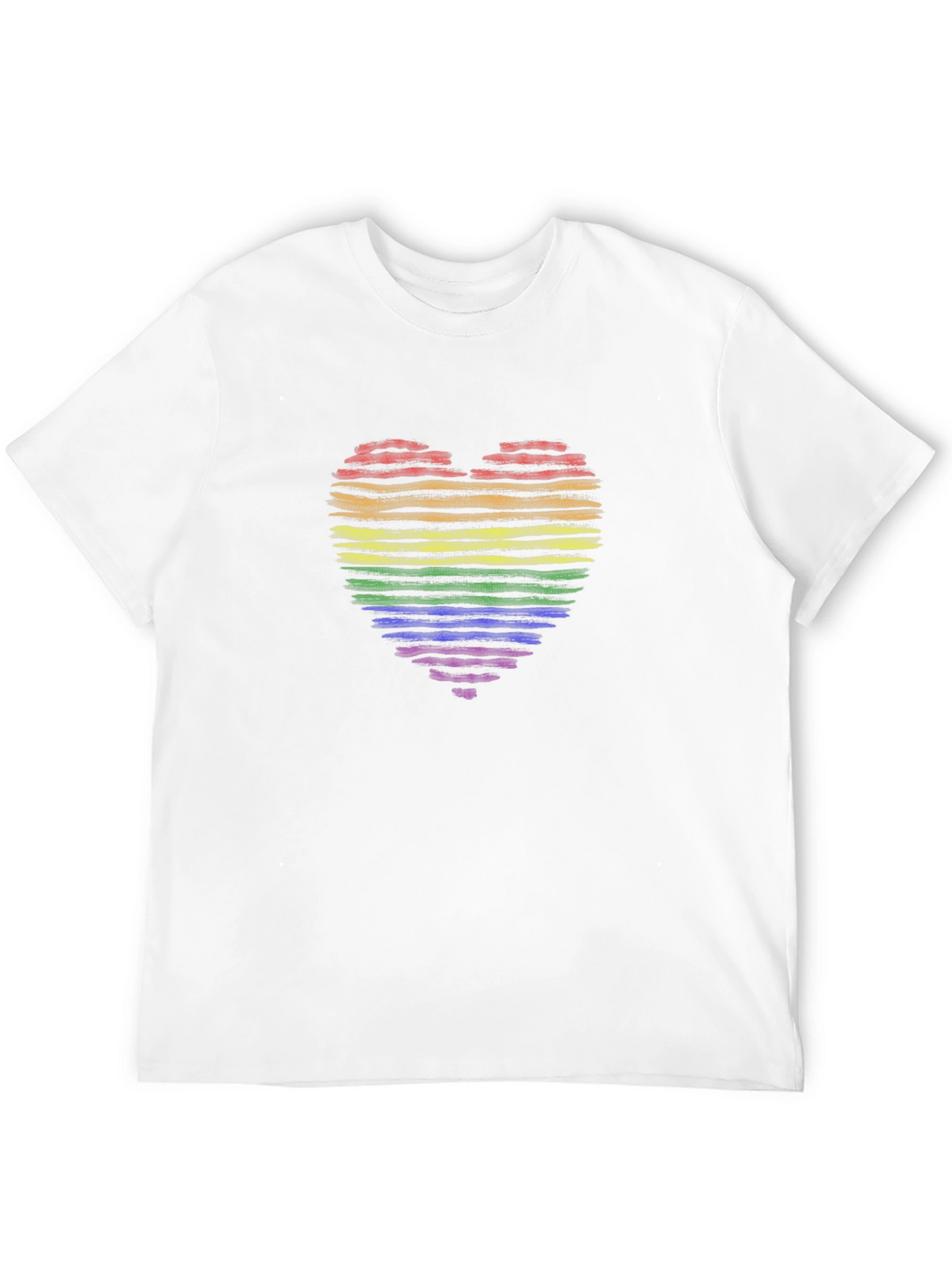 LGBT Pride Rainbow Heart T-Shirt - Black