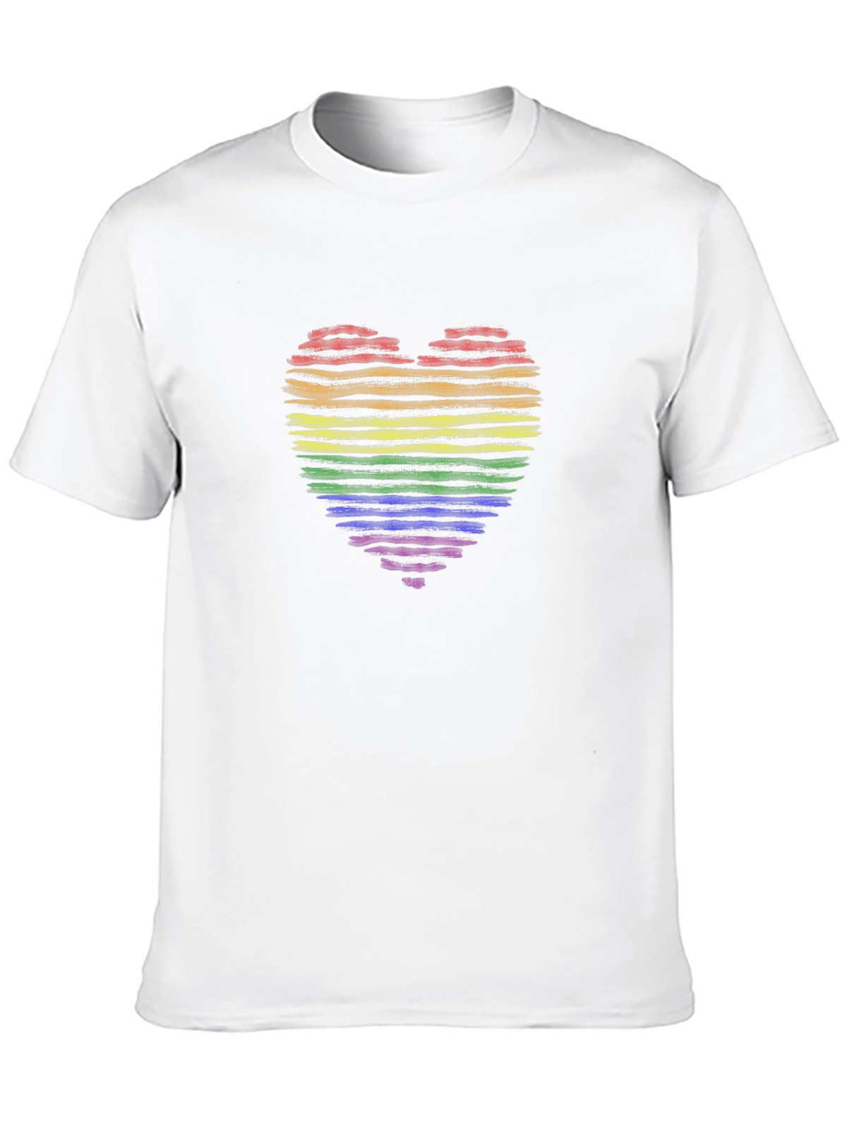 LGBT Pride Rainbow Heart T-Shirt - Black