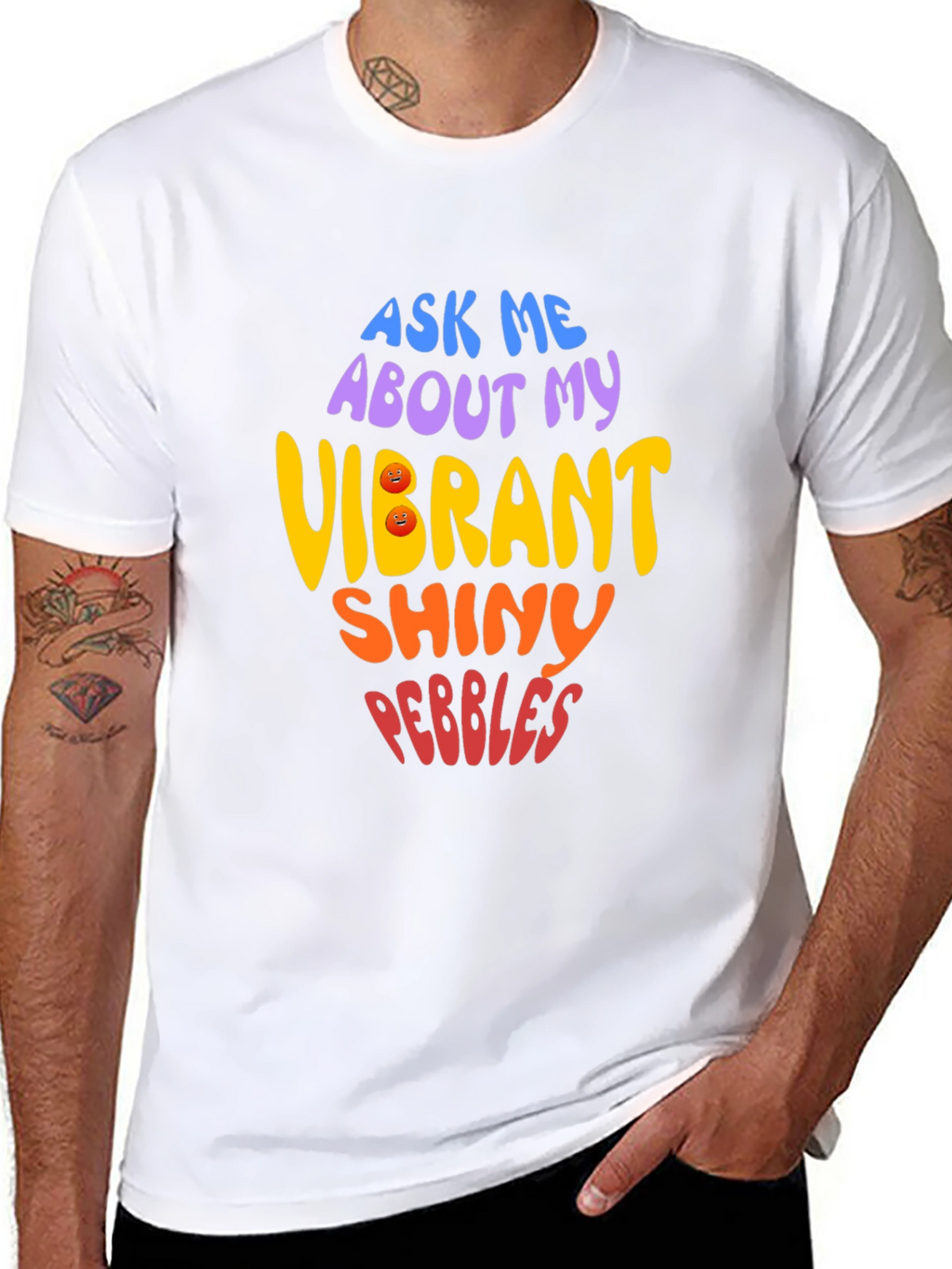 Vibrant Shiny Pebbles Graphic Tee