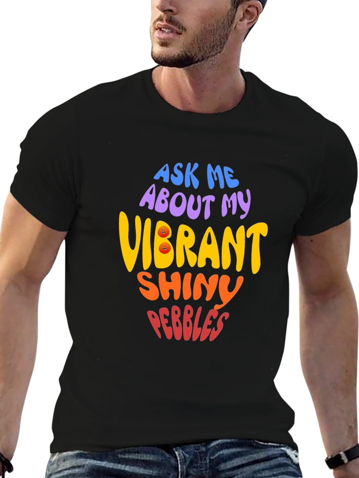 Vibrant Shiny Pebbles Graphic Tee