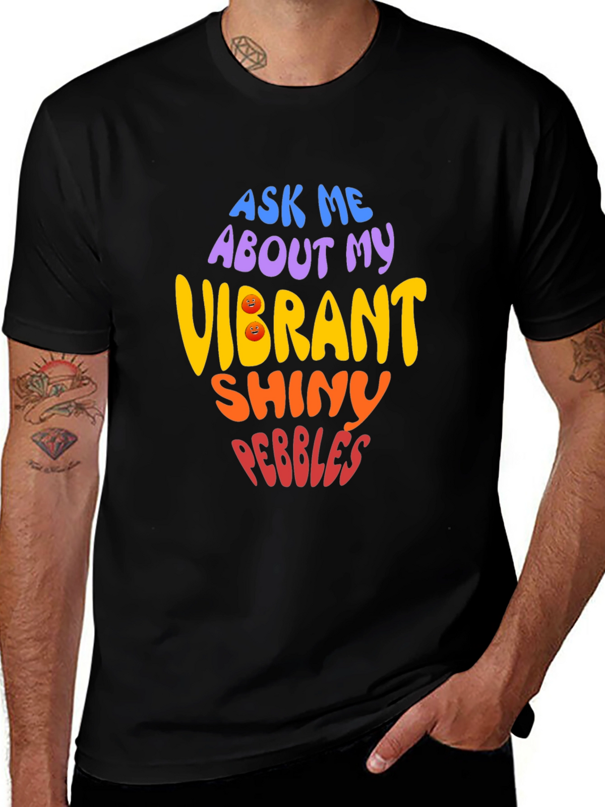 Vibrant Shiny Pebbles Graphic Tee