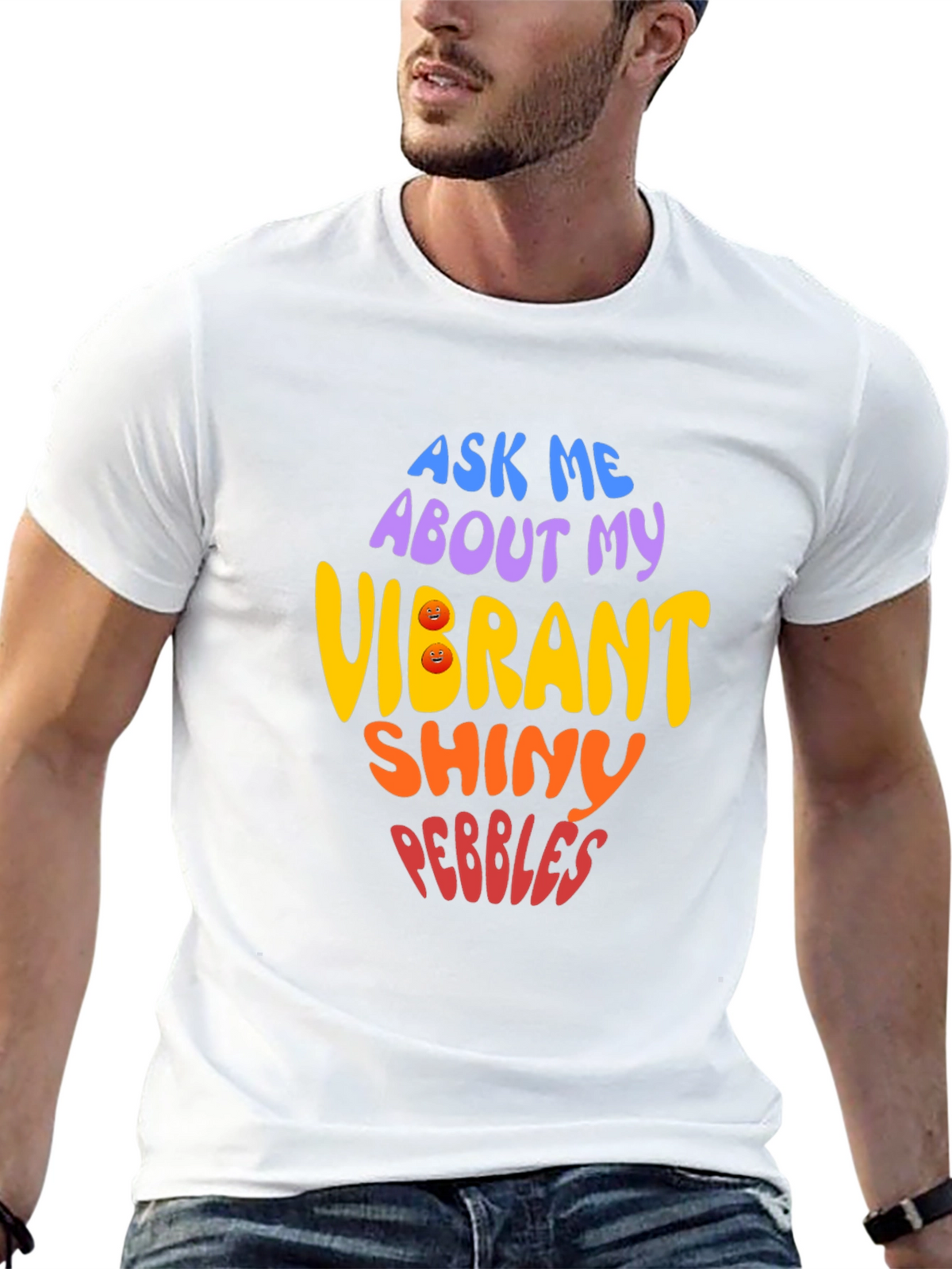 Vibrant Shiny Pebbles Graphic Tee