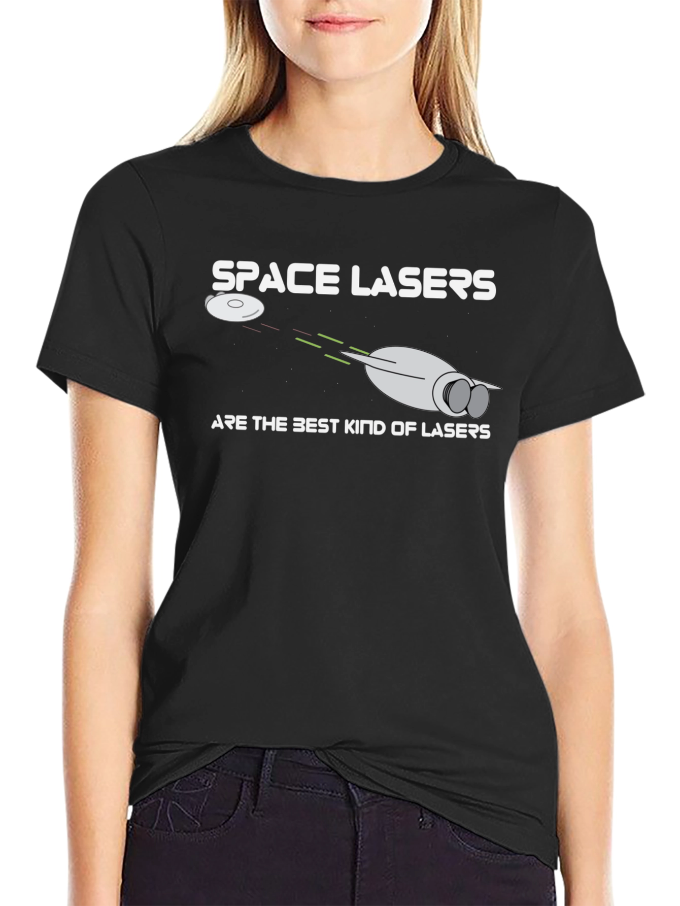 Space Lasers T-Shirt - Sci-Fi Humor Tee