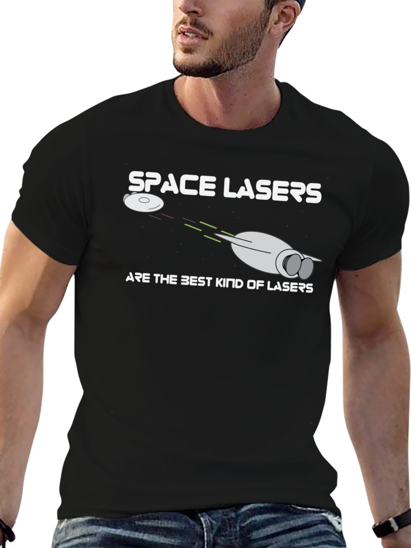 Space Lasers T-Shirt - Sci-Fi Humor Tee