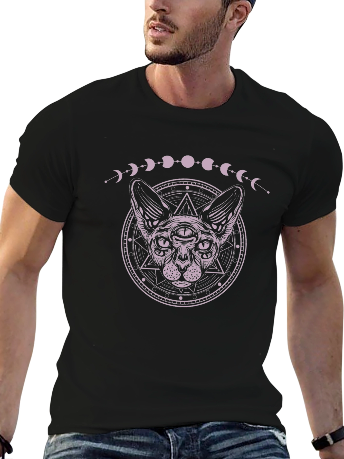 Mystic Cat Graphic T-Shirt - Third Eye Design